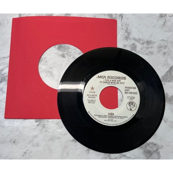 Cher I Saw a Man and He Danced With His Wife 45 Pop WLP Promo Stereo 1974 MCA - Picture 4 of 4